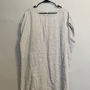Eileen Fisher Boxy Linen Tunic Size Large